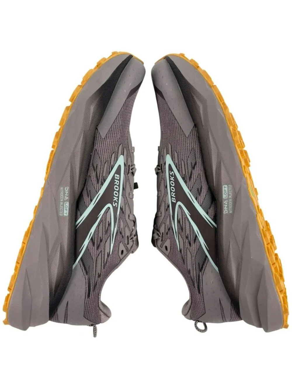 Brooks Cascadia 19 Trail Running Shoes Alloy/Ebony/Orange Men's Size 12 Wide NEW